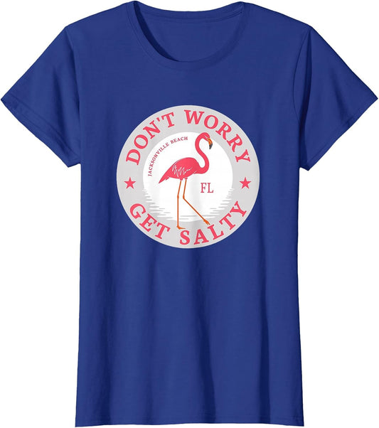 Don't Worry Get Salty Jacksonville Beach, FL Summer Flamingo