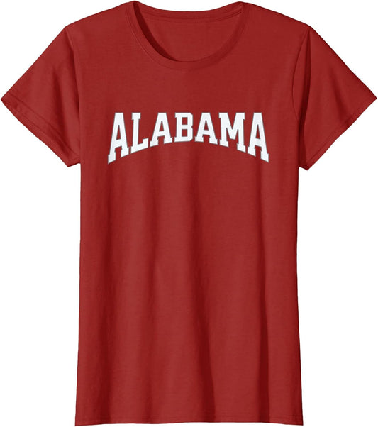 Vintage Alabama Arched Print Sports Fan Retro