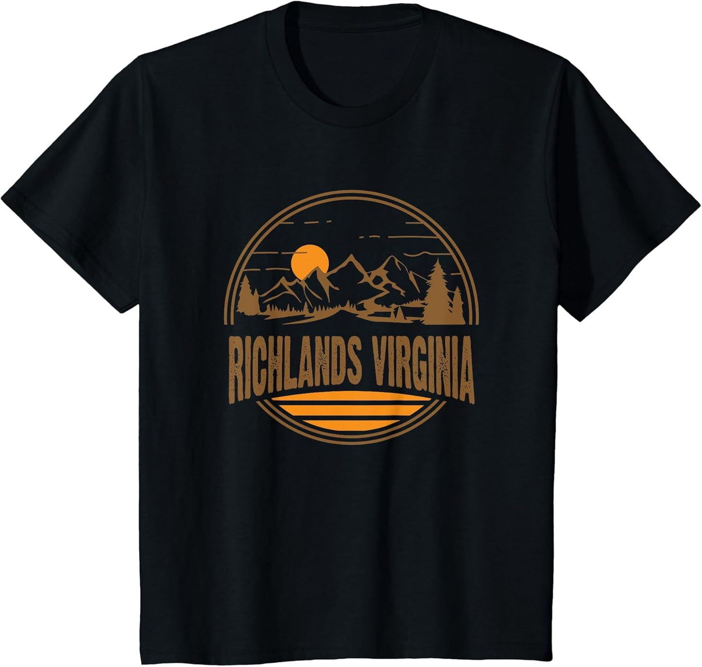 Vintage Richlands, Virginia Mountain Hiking Souvenir Print