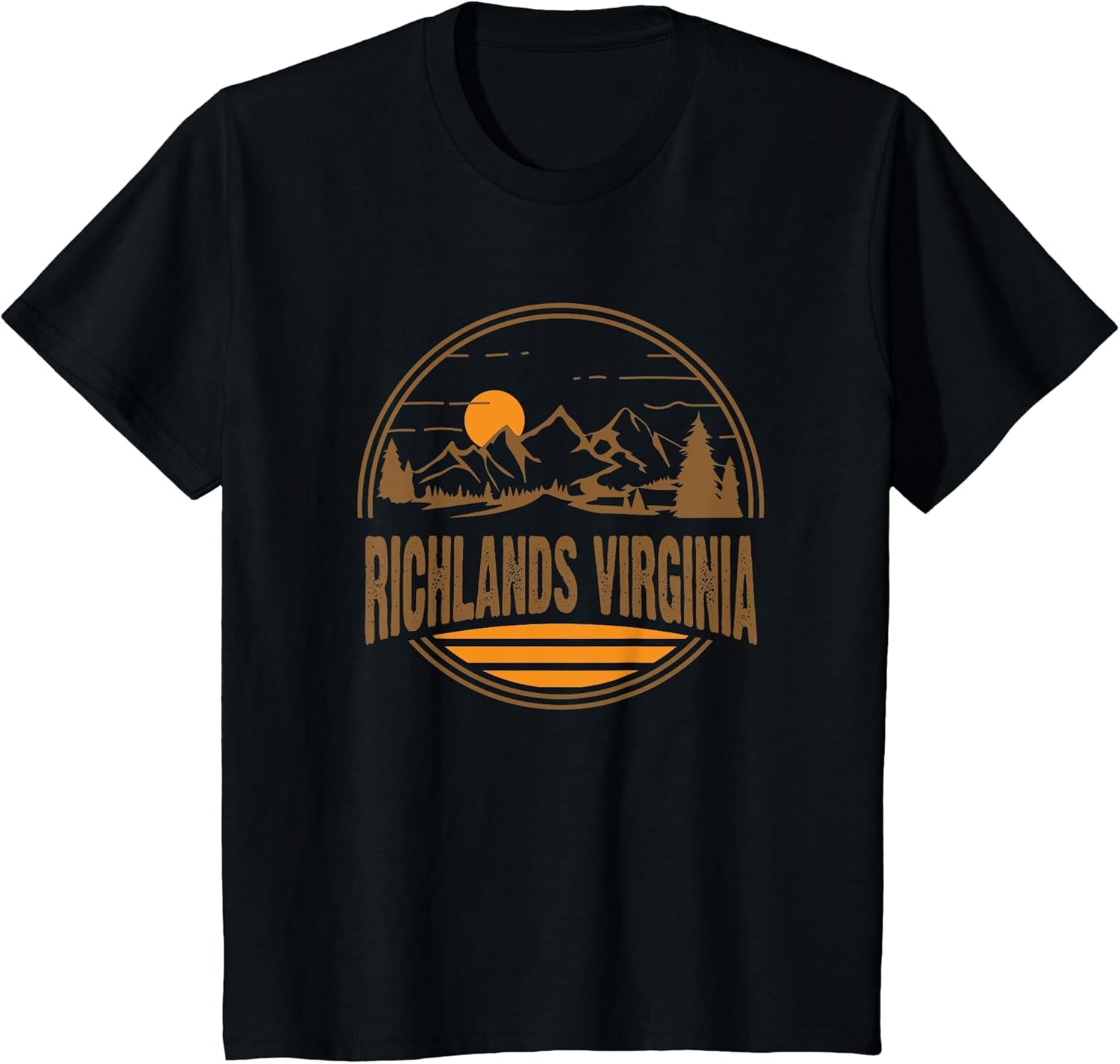 Vintage Richlands, Virginia Mountain Hiking Souvenir Print