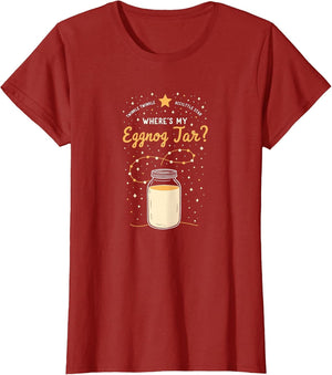 Christmas Twinkle Twinkle Where's My Eggnog Jar Holiday Top