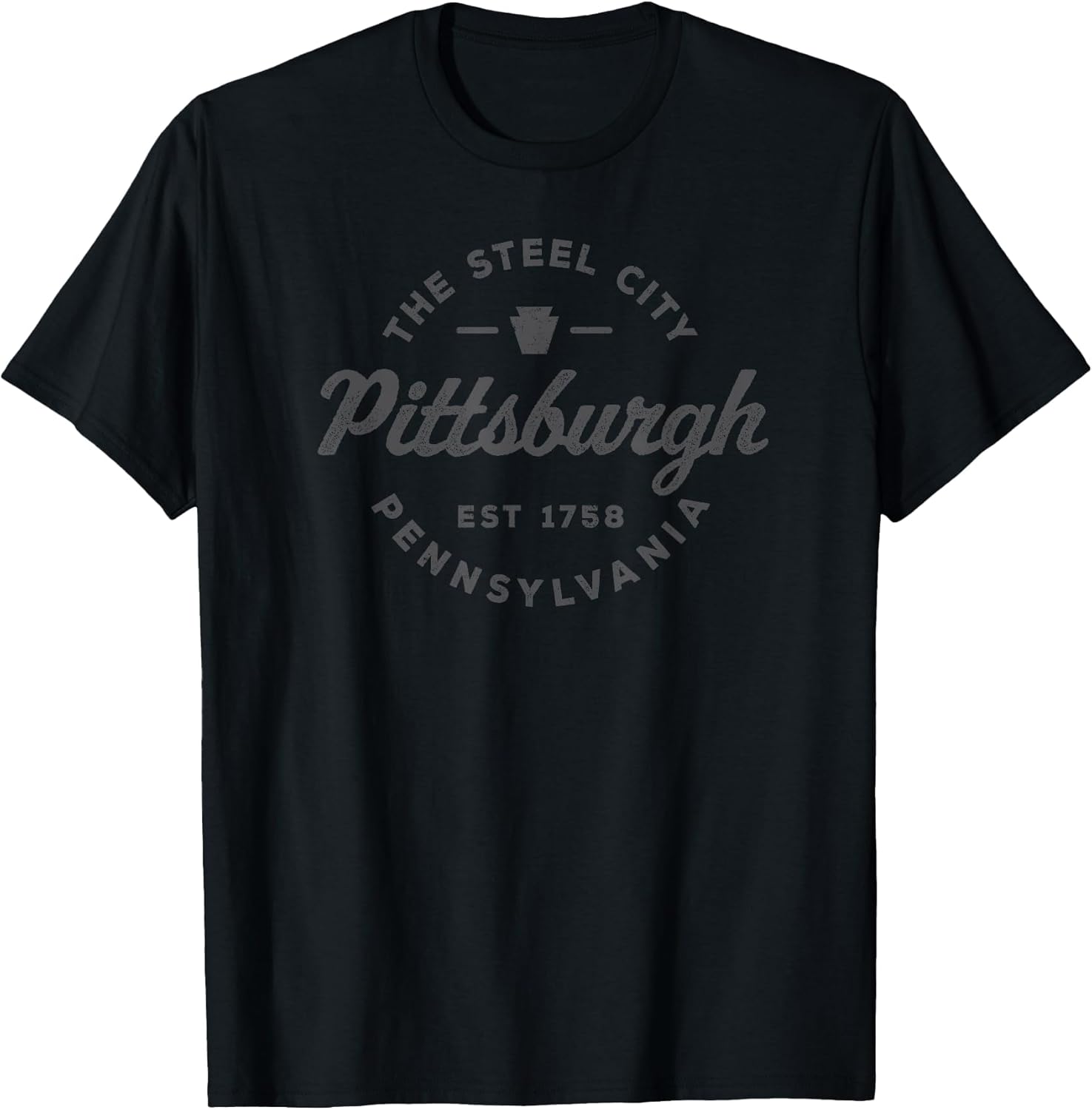 Vintage Pittsburgh Circle Logo Men Retro Throwback Souvenir
