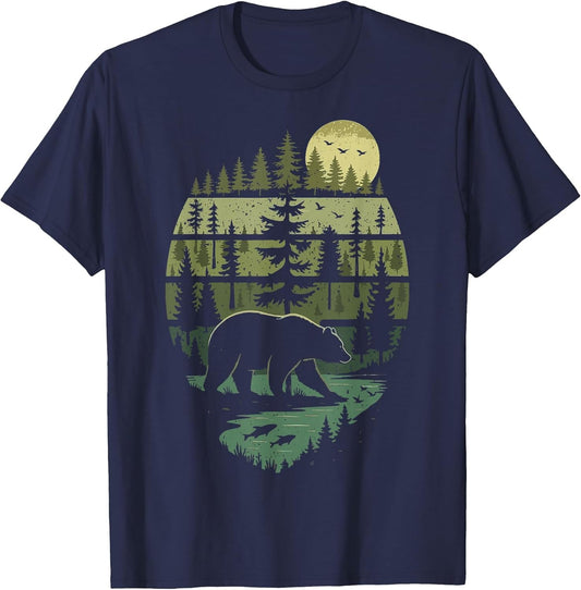 Nature Bear Forest Retro Nature