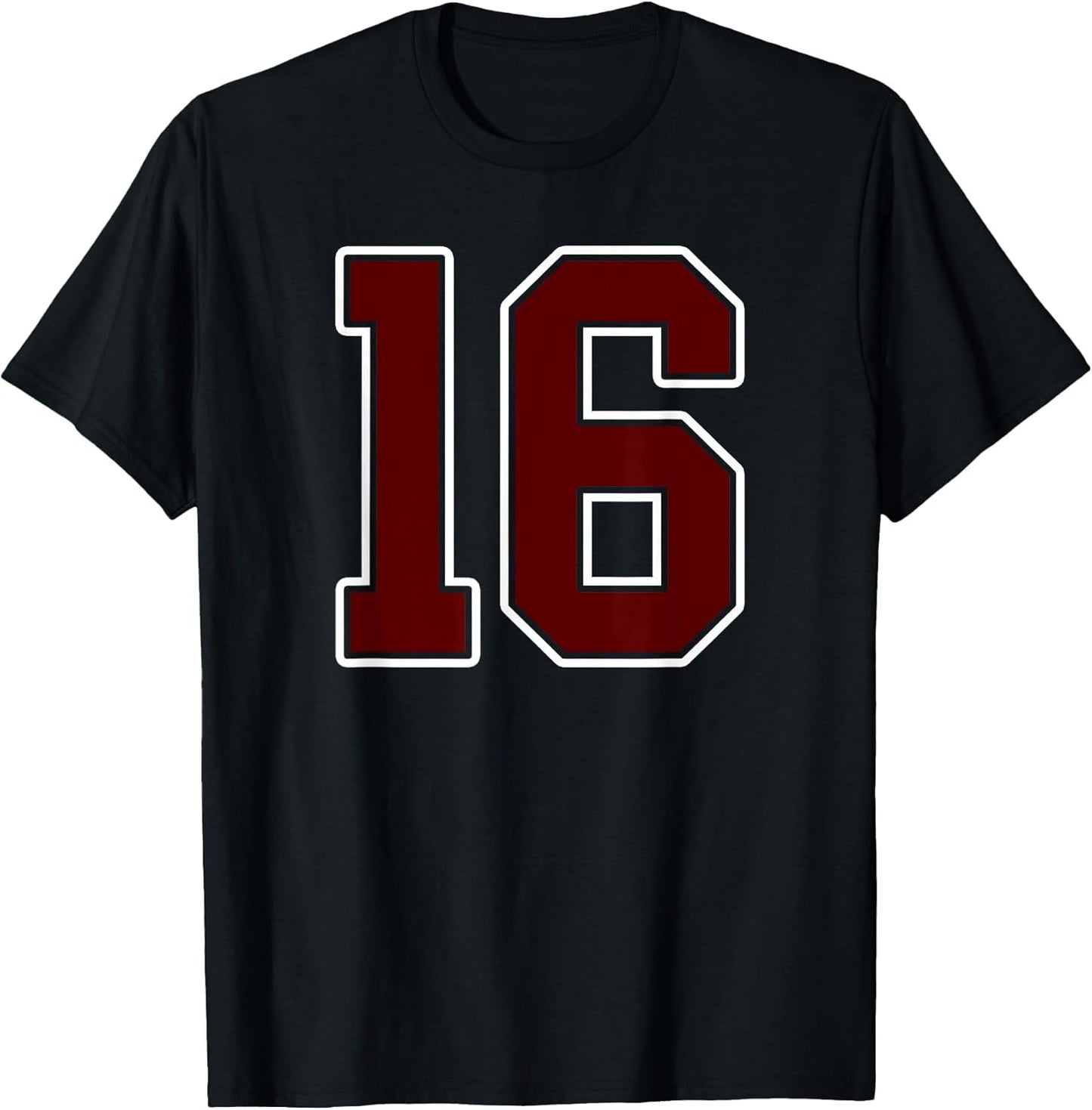 Maroon and White Number 16 Jersey Player Uniform #16 Fan