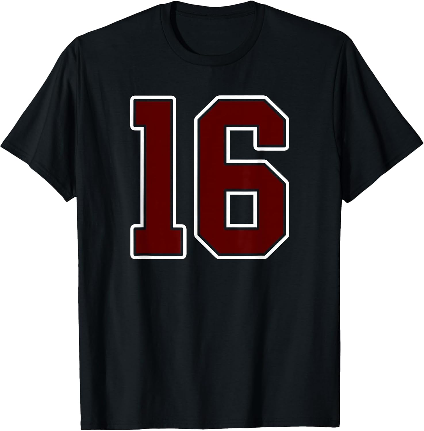 Maroon and White Number 16 Jersey Player Uniform #16 Fan