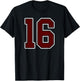 Maroon and White Number 16 Jersey Player Uniform #16 Fan