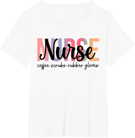 Funny Nurse Coffee Scrubs Rubber Gloves Nurse Life