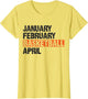 January February Basketball April Funny Apparel Vintage