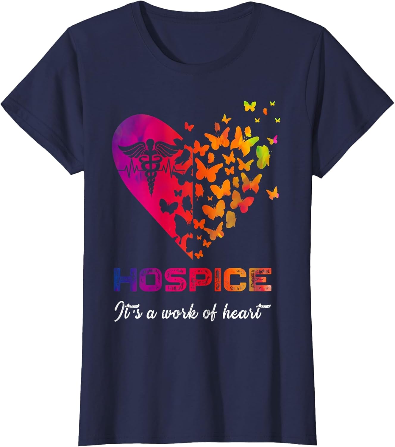 Heart Butterflies Hospice Nurse Appreciation Nursing Scrubs