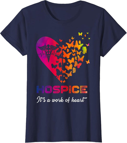 Heart Butterflies Hospice Nurse Appreciation Nursing Scrubs
