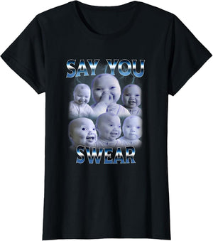 Say You Swear Ai Niche Baby Holding Back Laugh Genz Meme