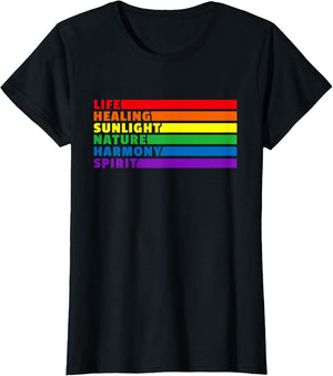 Life Healing Sunlight Nature Harmony Spirit LGBT Flag