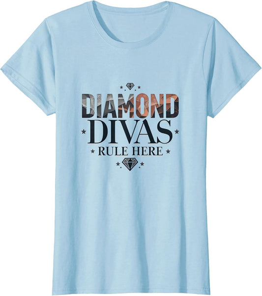 Diamond Divas Rule Here Baseball Women Design