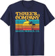 Three's Company Logo Santa Monica Retro 80's Sunset