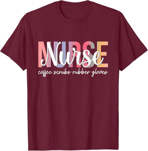 Funny Nurse Coffee Scrubs Rubber Gloves Nurse Life