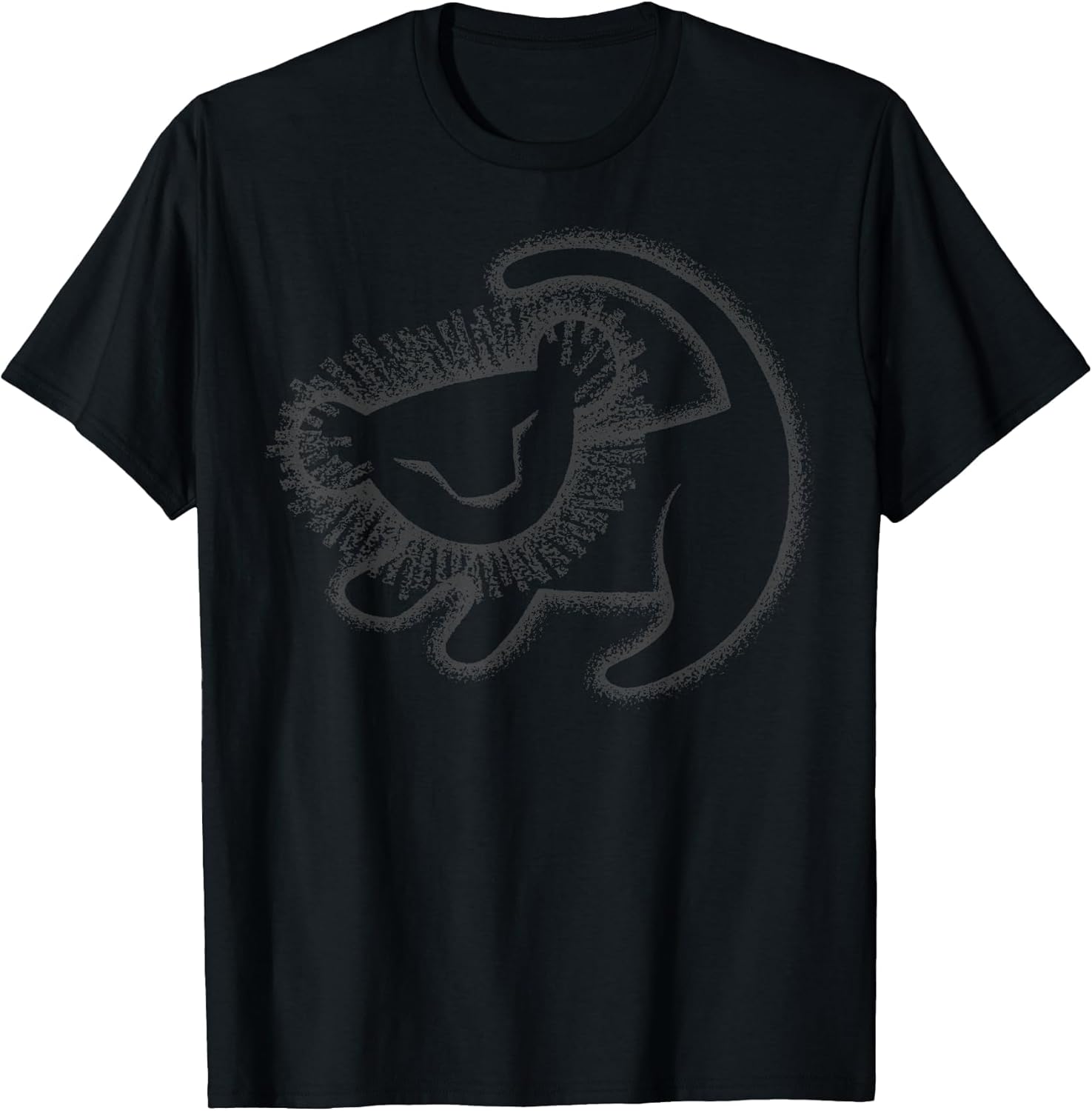 Disney The Lion King Simple Line Art Simba Cave Painting , Men, Black, Medium