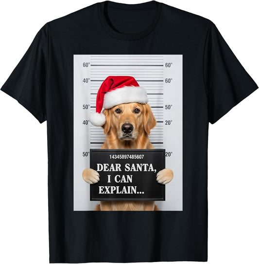 Dear Santa I Can Explain Funny Christmas Dog Labrador Police