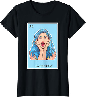 Latinas Gifts Spanish-Mexican Bingo Card - La Gritona