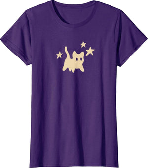 90s Y2K Scary Tomcat Cat is Scared Under Starry