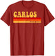 Carlos Name Personalized Idea Men Retro Vintage Carlos