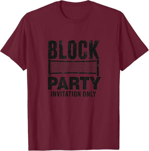 Block Party Invitation Only Volleyball Design