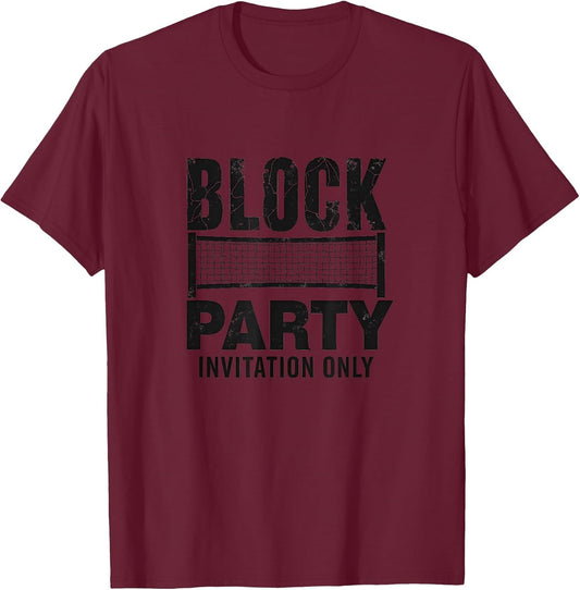 Block Party Invitation Only Volleyball Design