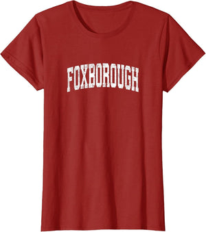 Foxborough Massachusetts MA Vintage Athletic Sports Design