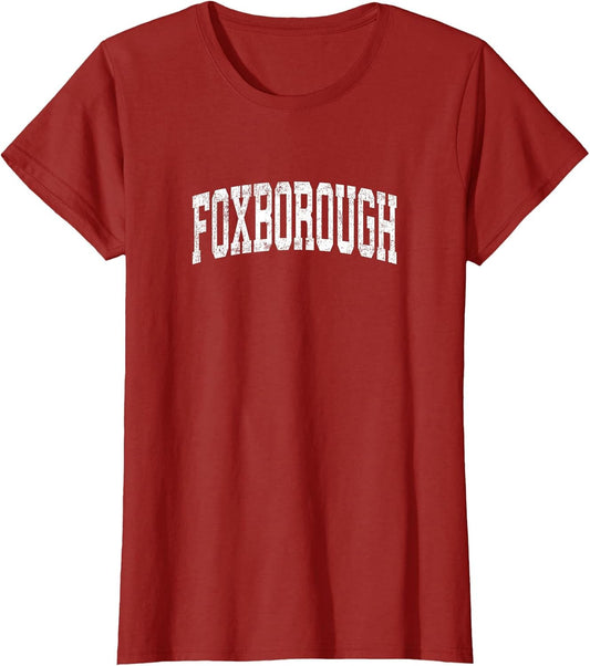 Foxborough Massachusetts MA Vintage Athletic Sports Design