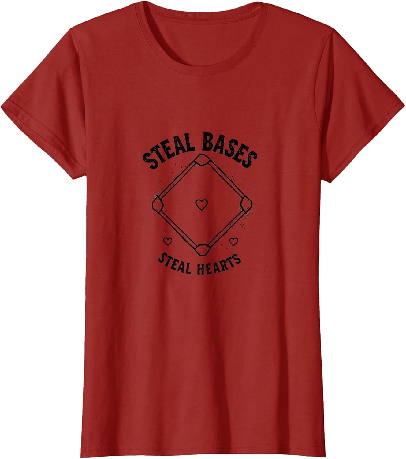 Steal Bases Steal Hearts Baseball Design
