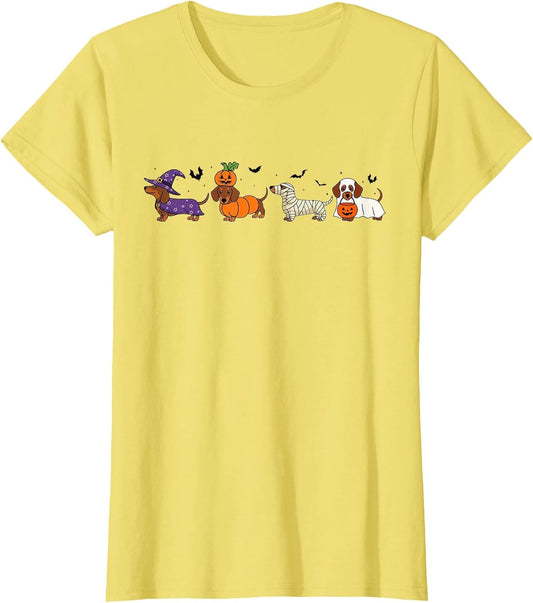 Weiner Dog Witch Happy Halloweenie Cute Halloween Dachshund