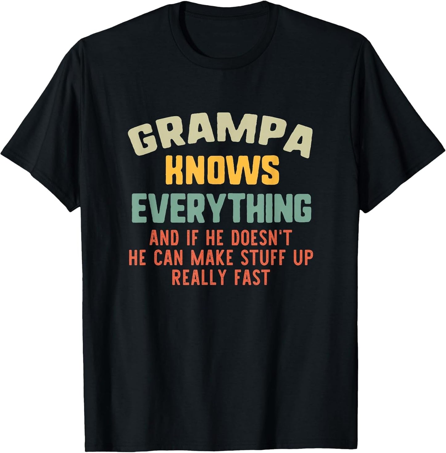 Grampa Knows Everything Vintage Grandpa Funny