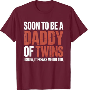 Soon to Be Dad Twins Fatherhood Pregnancy Announcement New D