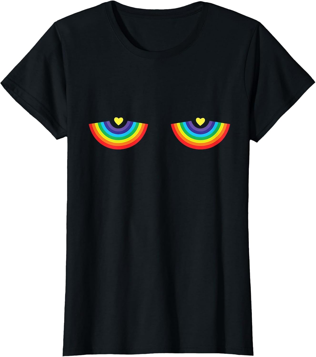 Rainbow Boobs LGBTQ Feminist Gay Lesbian Pride Bra Heart