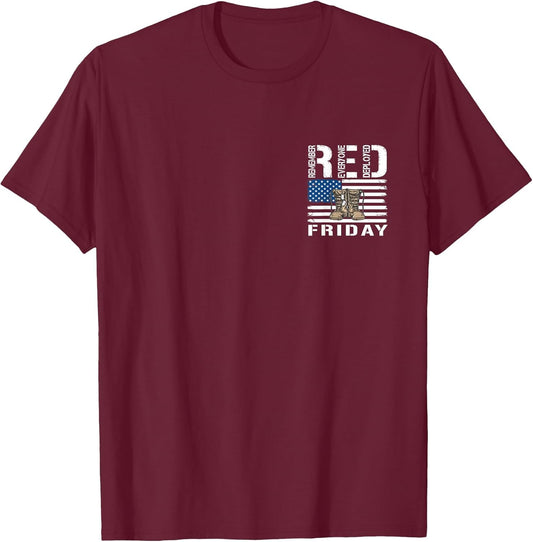(2 Sided Print) Red Friday Military Veteran Deployed