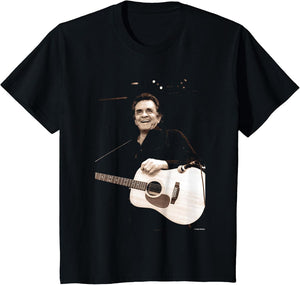 Johnny Cash Playing Live Glastonbury 1994 by Andy Willsher