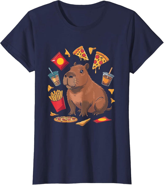 Bubble Tea Pizza Snack Lover Capybara