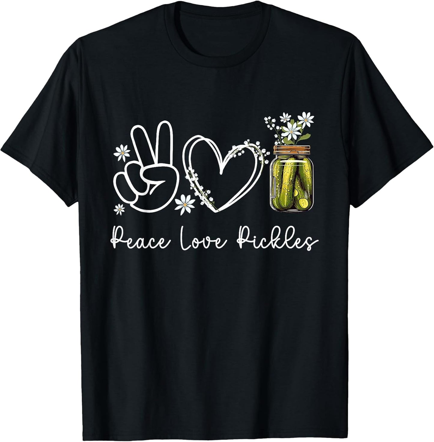 Peace Love Pickle Wildflower Canning Season Pickle Jar Lover