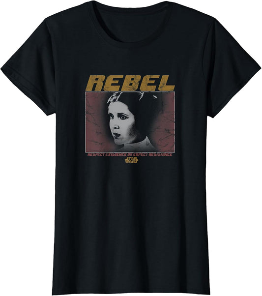 Star Wars Princess Leia Rebel Respect Existence Front & Back