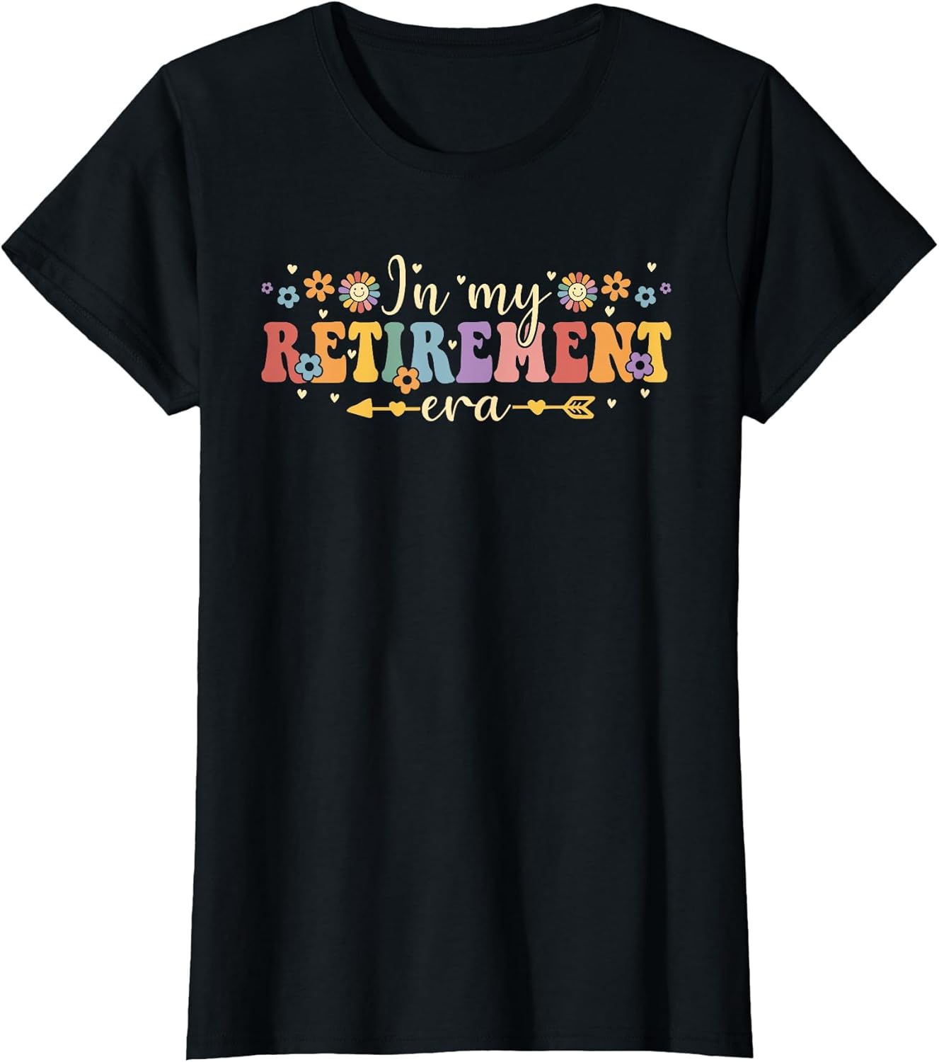 Groovy Retro in My Retirement Era Funny Teacher Retired 2025