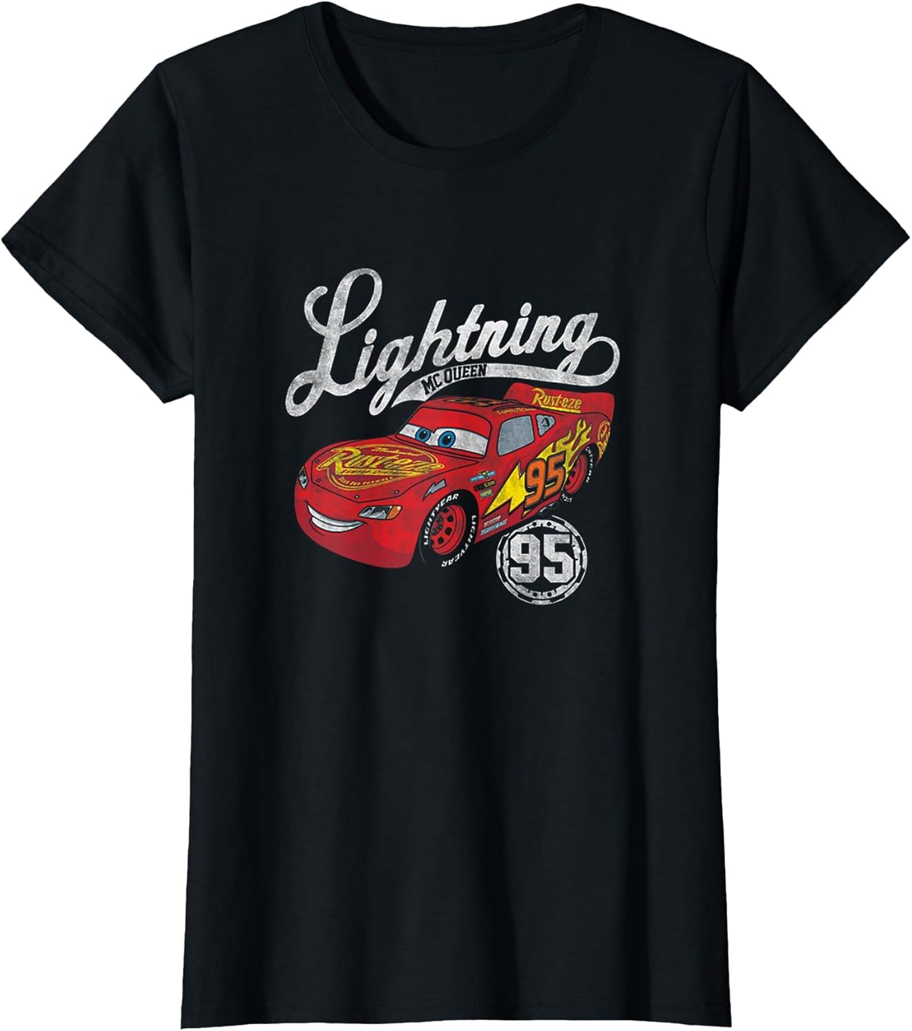 Disney Pixar Cars Lightning McQueen 95 Distressed Shot