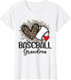 Baseball Grandma Funny Leopard Heart Proud Baseball Grandma