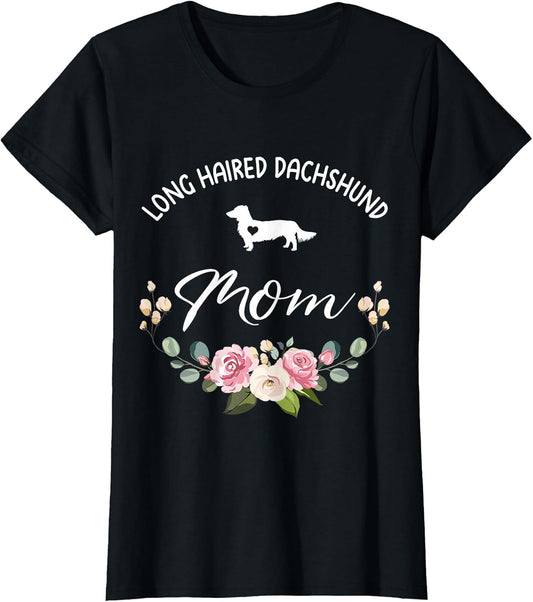 Long Haired Dachshund Dog Mom Silhouette Mother's Day
