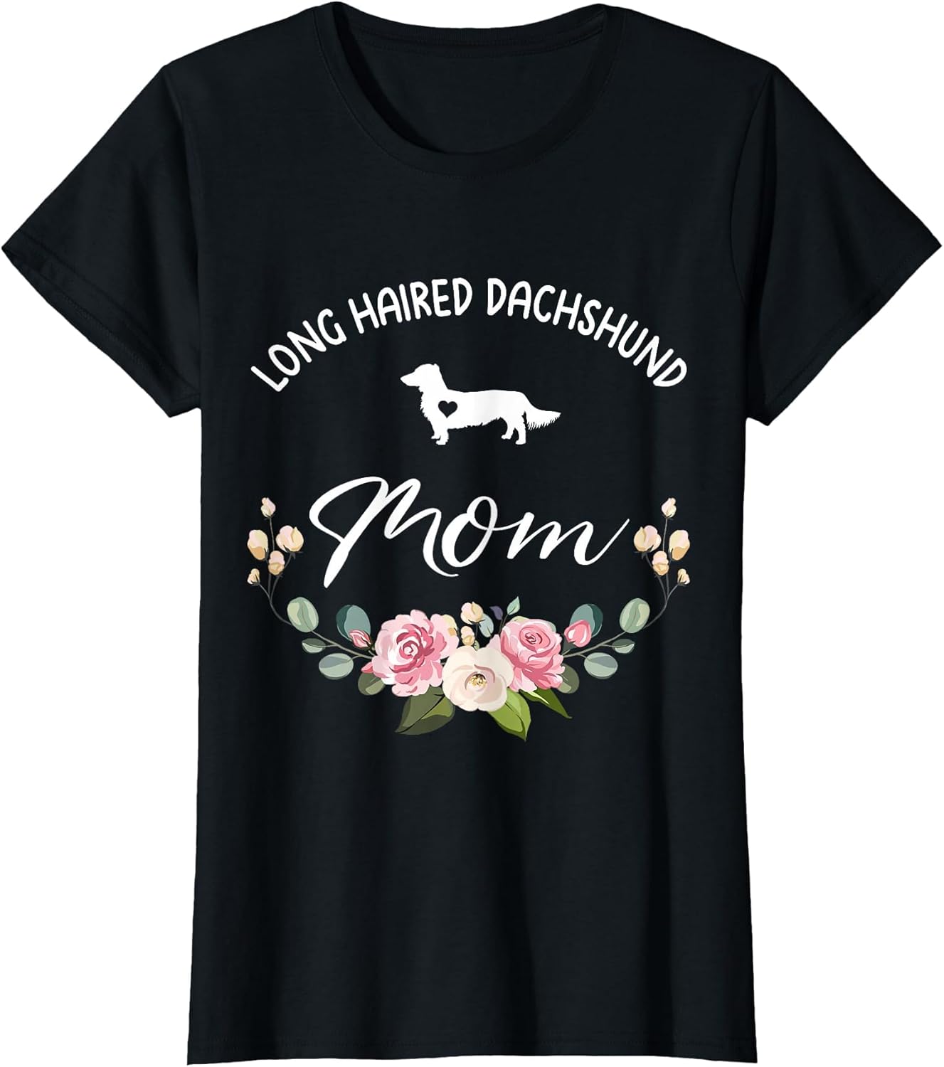 Long Haired Dachshund Dog Mom Silhouette Mother's Day