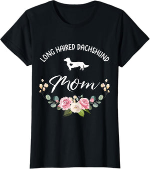 Long Haired Dachshund Dog Mom Silhouette Mother's Day