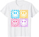 Retro Happy Smile Face Checkered Pattern Vibes Trendy Girls