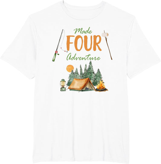 Made Four Adventure 4th Birthday Camping Outdoor Themed