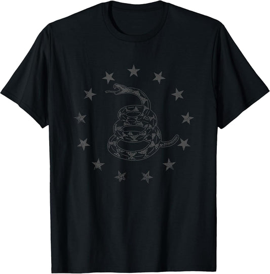 Gadsden Flag Snake Betsy Ross Stars - Tactical Black
