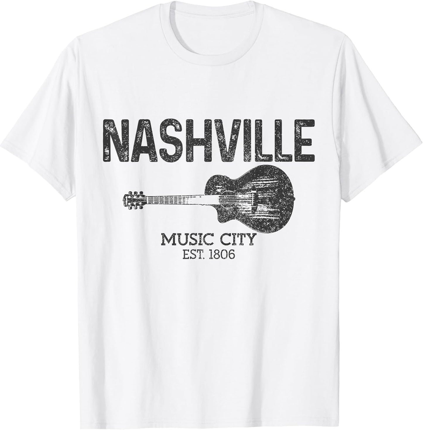 Nashville Est 1806 Guitar Vintage Country Music City