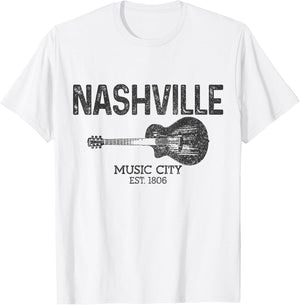 Nashville Est 1806 Guitar Vintage Country Music City