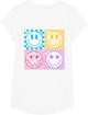 Retro Happy Smile Face Checkered Pattern Vibes Trendy Girls